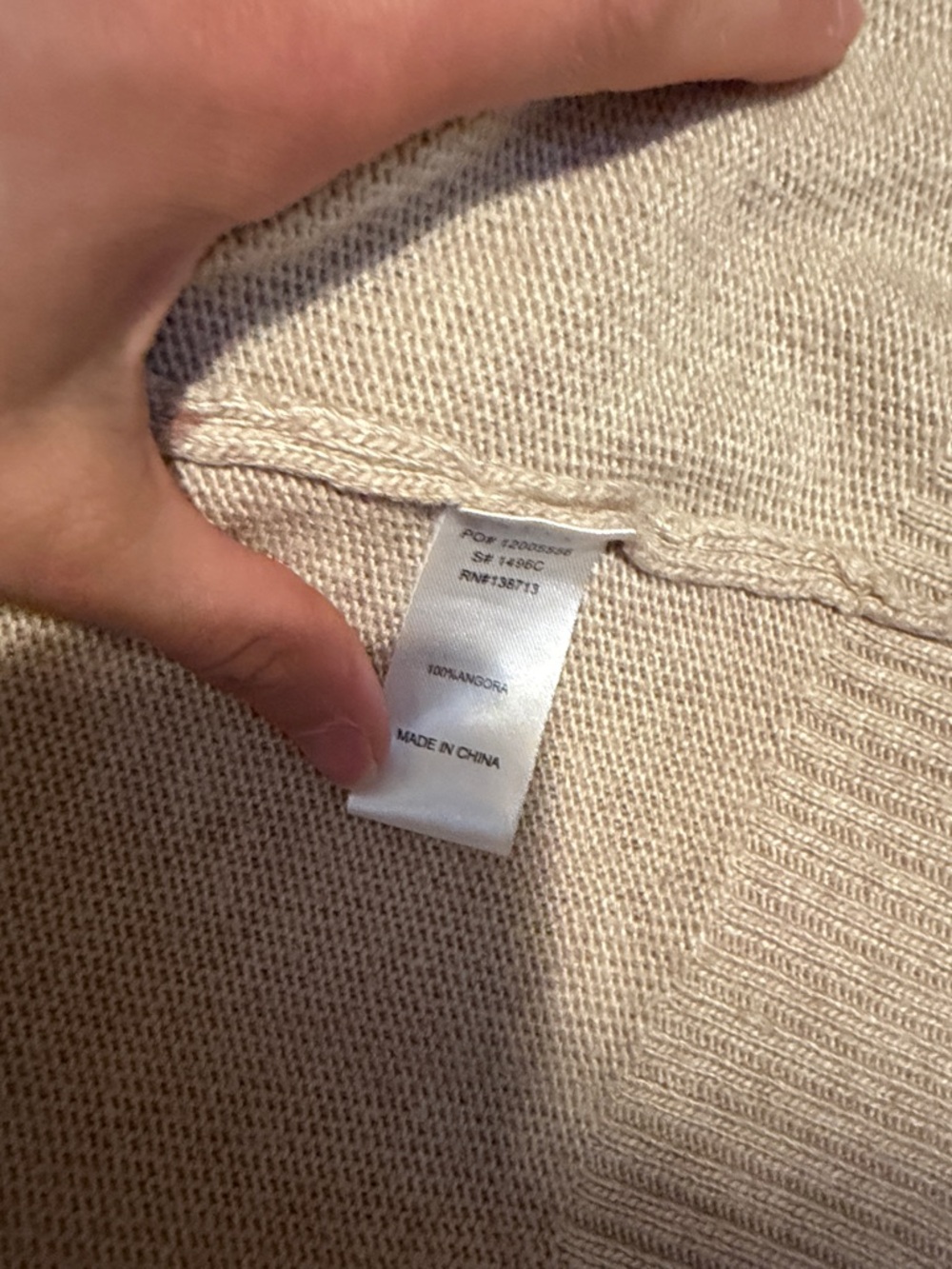 Doe & Rae Open-Front Colorblock Cardigan - Gray, Cream & Rust - Picture 3 of 6